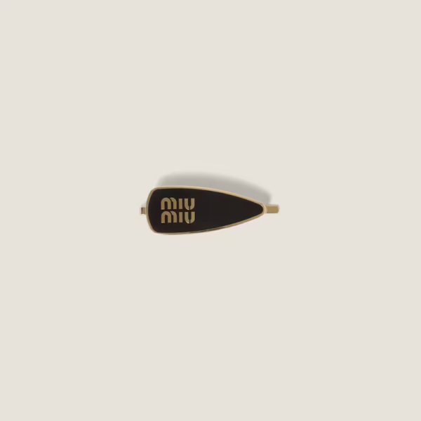 Discover the Elegance of Enameled Miumiu Metal Hair Clips