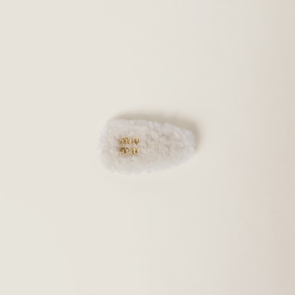 Elevate Your Style with a Miumiu Shearling Hair Clip